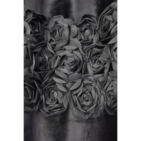 Zasłona welurowa "royal roses" z wyszywanymi różami 140x250 cm przelotka | róż