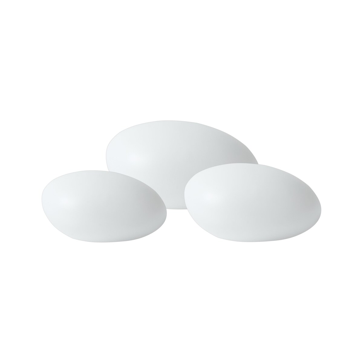 Zestaw 3 lampek dekoracyjnych zewnętrznych LED FARALLON 18 cm Z pilotem Biały