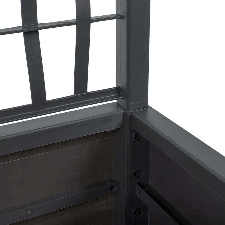 vidaXL Donica ogrodowa z kratką, ciemnoszara, 80x36x140 cm, PP