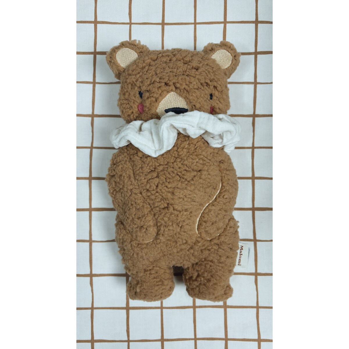 Przytulanka misiek z frotką camel