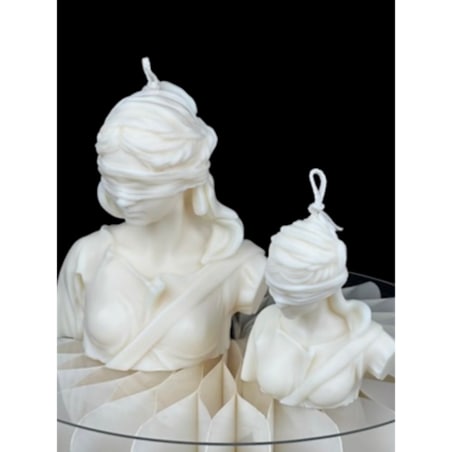 Świeca sojowa Margot L w formie dekoracyjnego popiersia – elegancka ozdoba do stylowych wnętrz