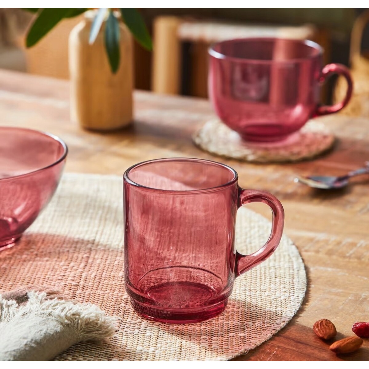 SZKLANKA luminarc czerwone SZKŁO na herbatę kawę napoje soki kubek 250ml x6