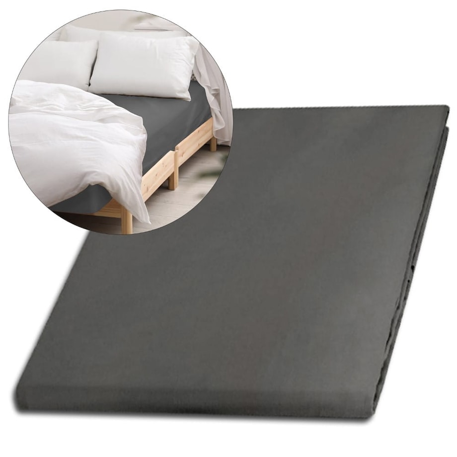 Prześcieradło satynowe bez gumki 200x220 kolor Szary