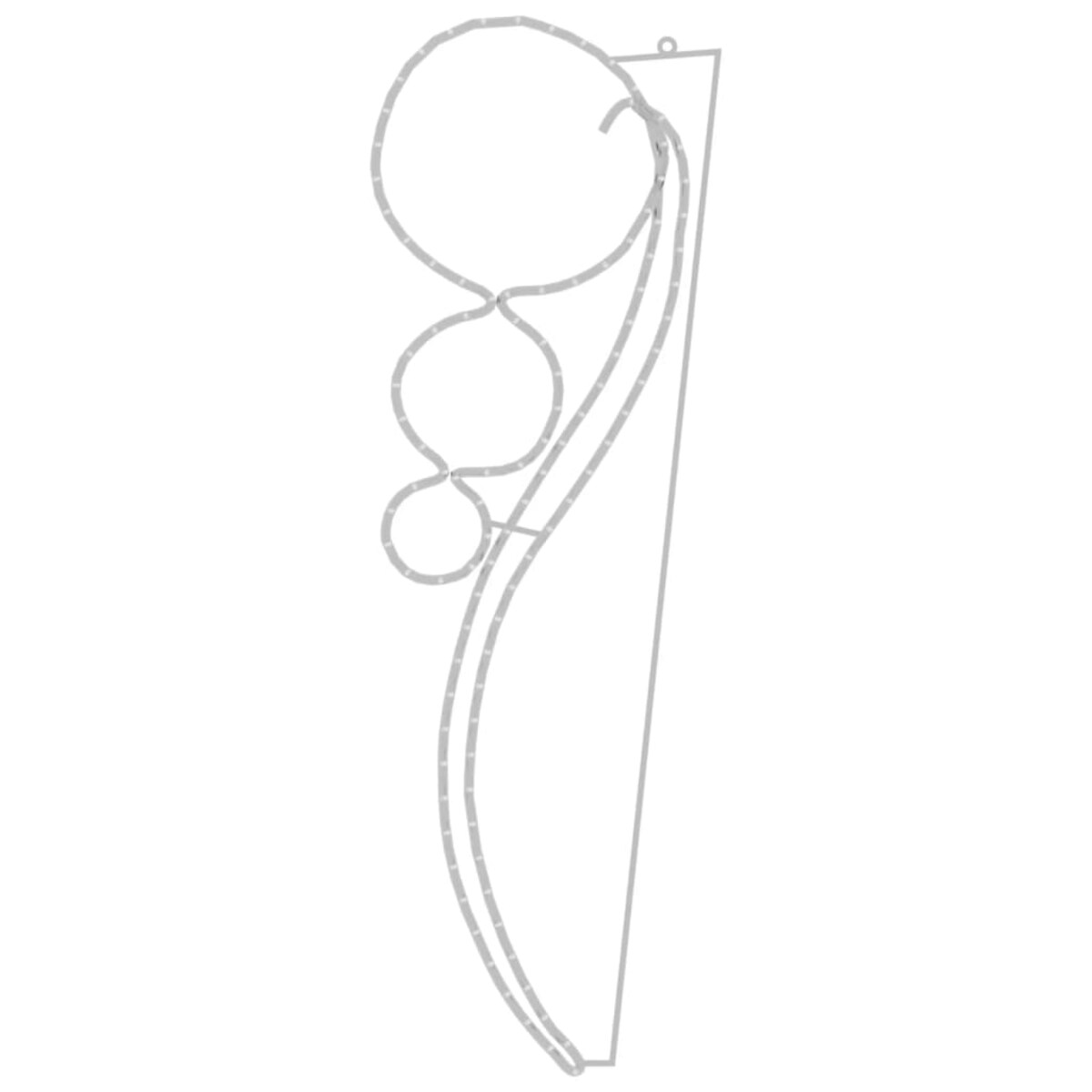 vidaXL Lampki w kształcie obręczy, 8 szt., ciepła biel 111,5x35x4,5 cm