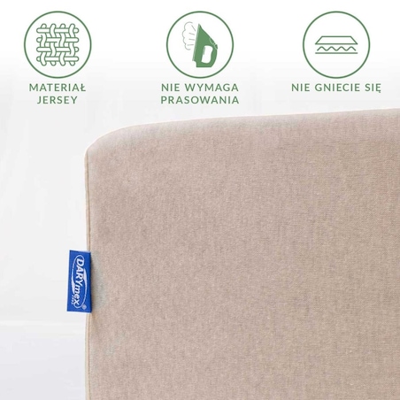 Prześcieradło jersey z gumką 60x120 kolor Beż, Darymex