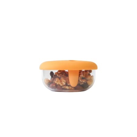 MONCHI FINGER SNACK BOWL innowacyjny pojemnik na przekąski, Tangerine Orange