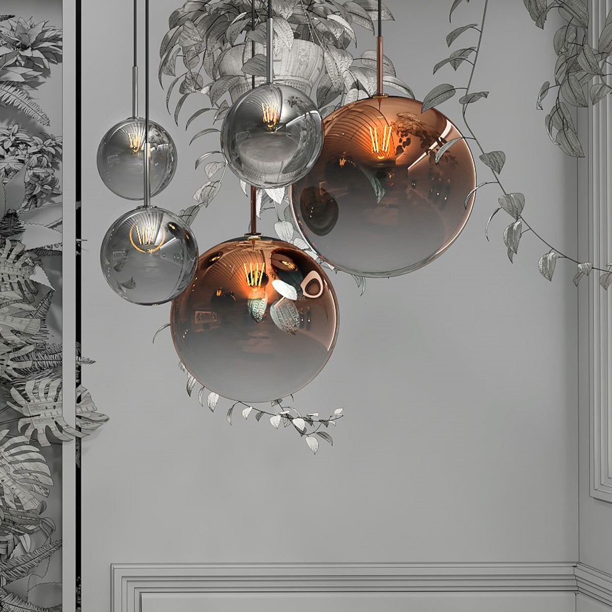 Lampa sufitowa wisząca Light Prestige Palla różowy 1 x E14 1 szt.