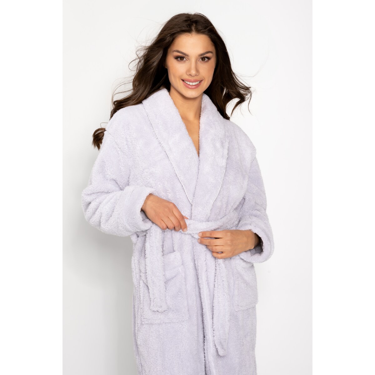 Szlafrok Azaria Long Silver, XL