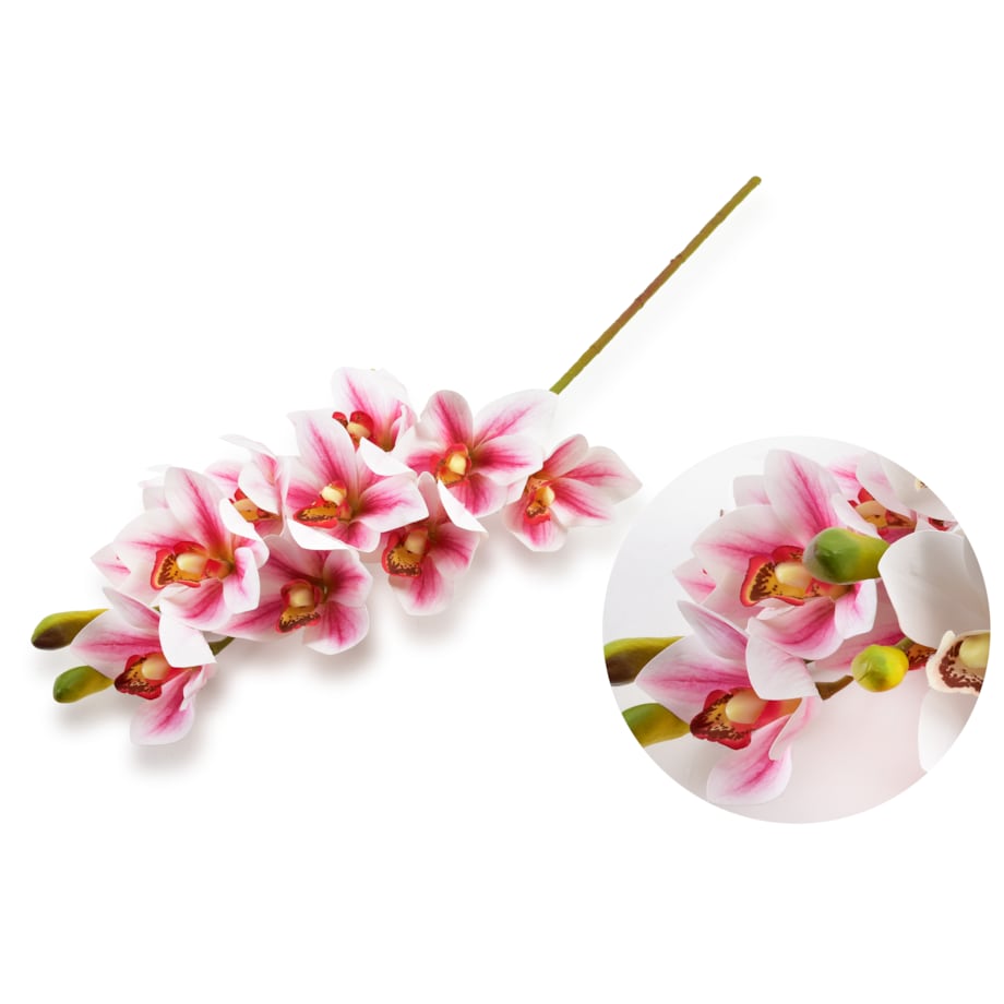 VIRIDIS Kwiat sztuczny storczyk 74cm