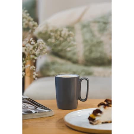 Dwa kubki ceramiczne z uszkiem 250 ml Fuori szare 30015