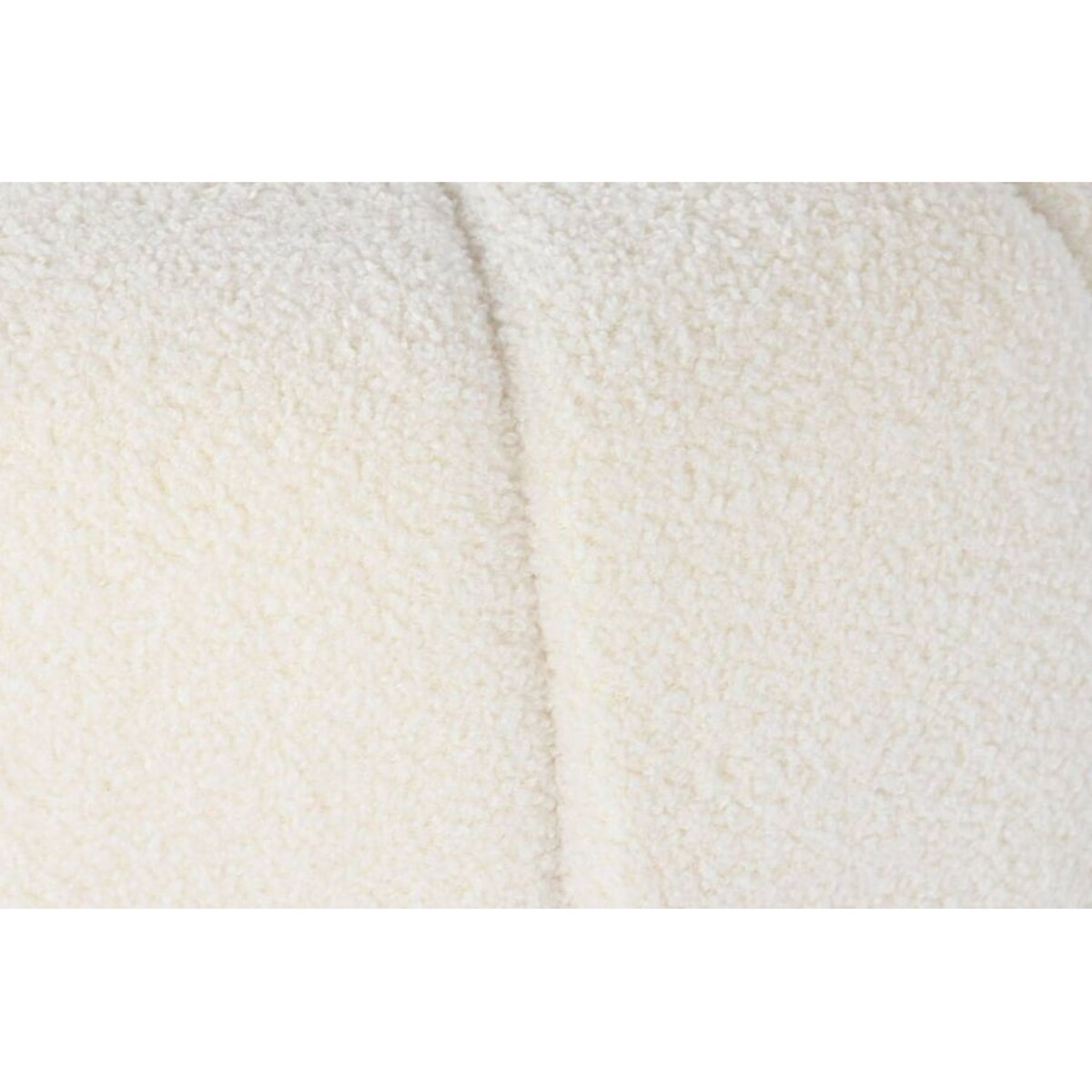 Pufa okrągła boucle 38x50 cm ZUCCA - II biała