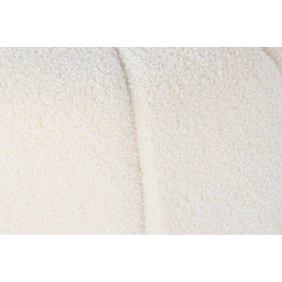 Pufa okrągła boucle 38x50 cm ZUCCA - II biała