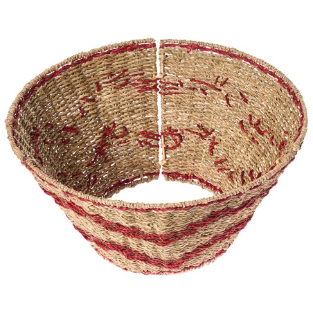 Osłonka pod choinkę HIVER Trawa morska Czerwony 43 cm