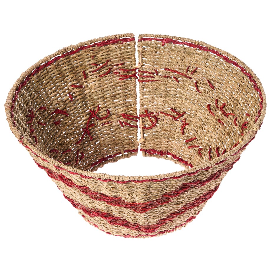 Osłonka pod choinkę HIVER Trawa morska Czerwony 43 cm