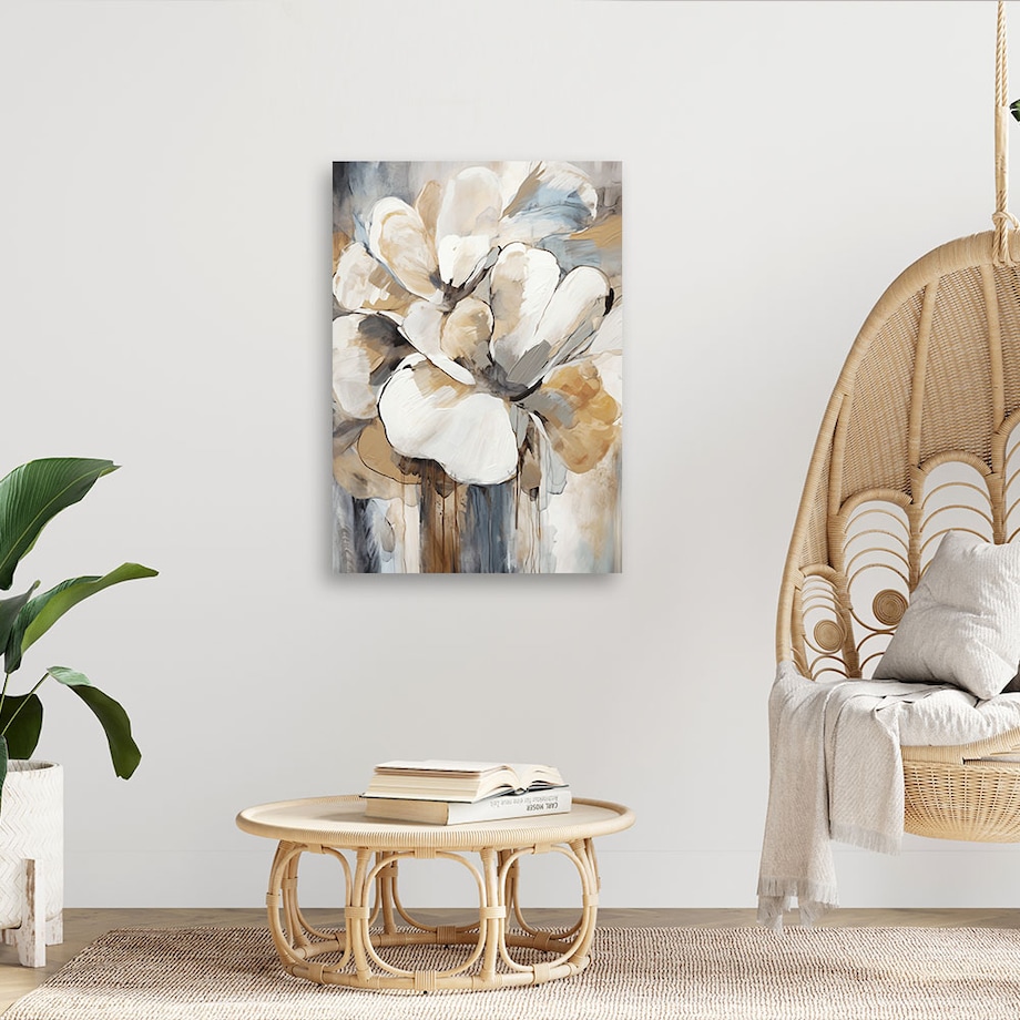 Obraz na płótnie, Beżowe kwiaty