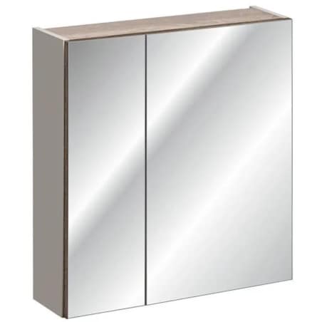Szafka łazienkowa SANTA FE TAUPE 60 cm szara krzemowa z lustrem