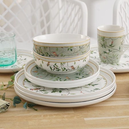 VILLA ITALIA Talerz głęboki porcelanowy 15,5 cm NORIKO GREEN