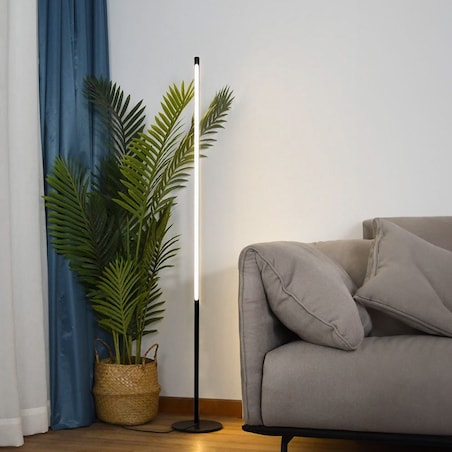 Lampa Podłogowa Led App1415-F Led Czarny, Metal