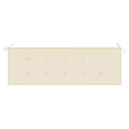 vidaXL 3-os. ławka ogrodowa z poduszką, 150 cm, lity eukaliptus