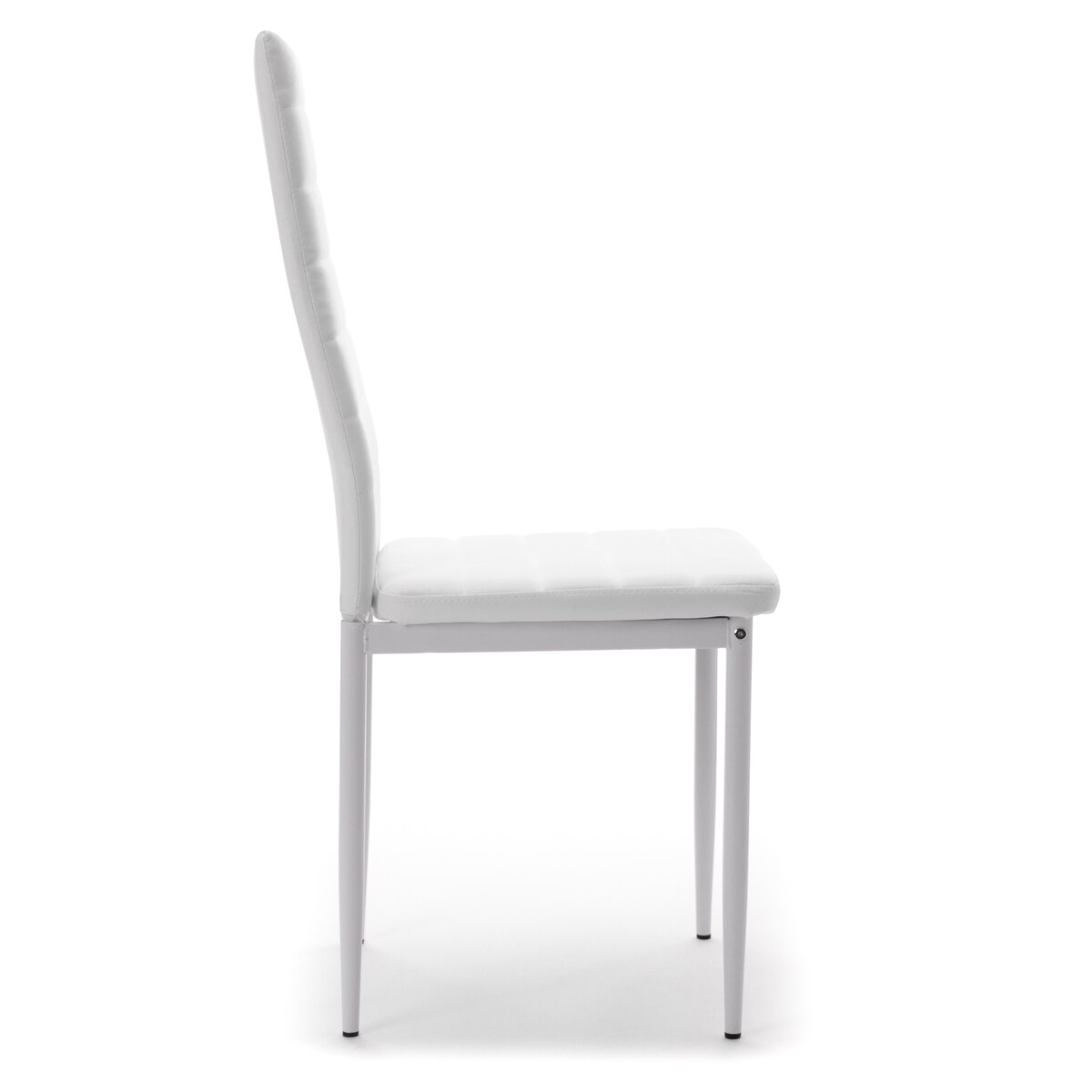 Zestaw 6 krzeseł FADO tapicerowane ekoskóra białe