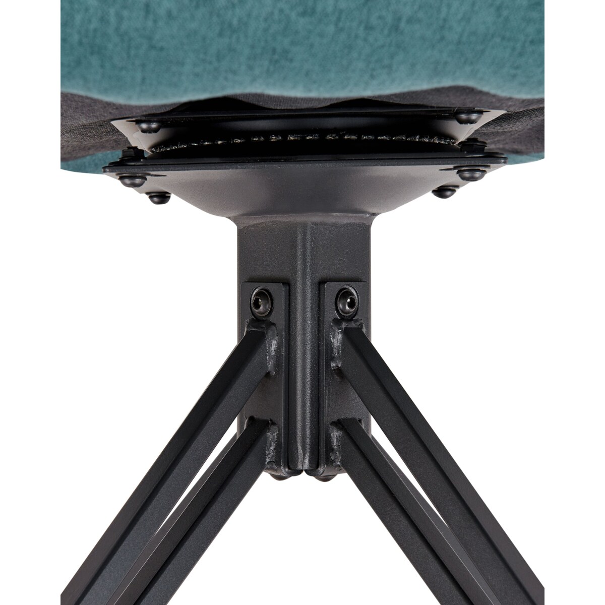 Zestaw 2 krzeseł JODAR Tkanina Lazurowy