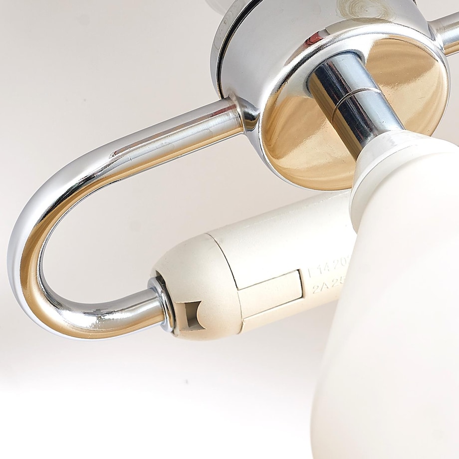 Designerska lampa stołowa Belfugo MT1234-250 WHITE Step szklany grzybek biały