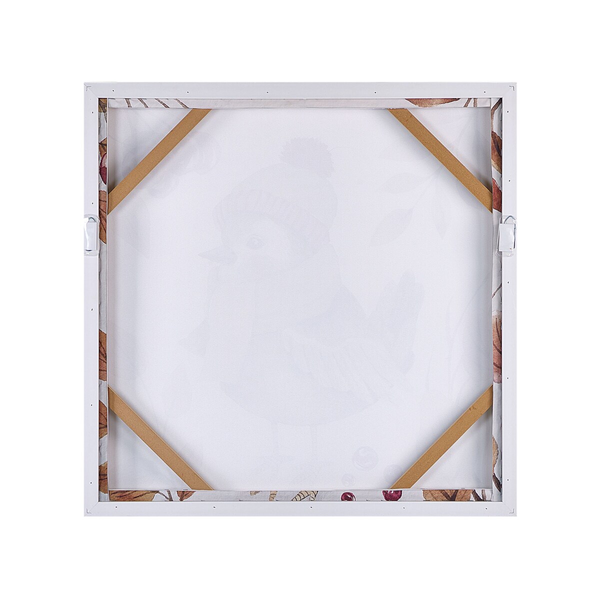 Obraz na płótnie w ramie ptak 63 x 63 cm wielokolorowy CASTRO