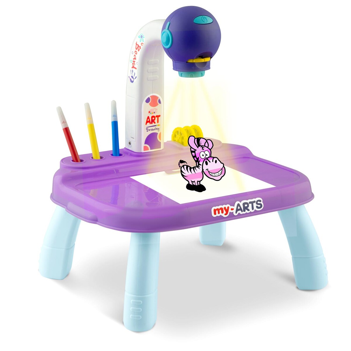 Projektor do nauki rysowania Ricokids RK-737 fioletowy + akcesoria 773700