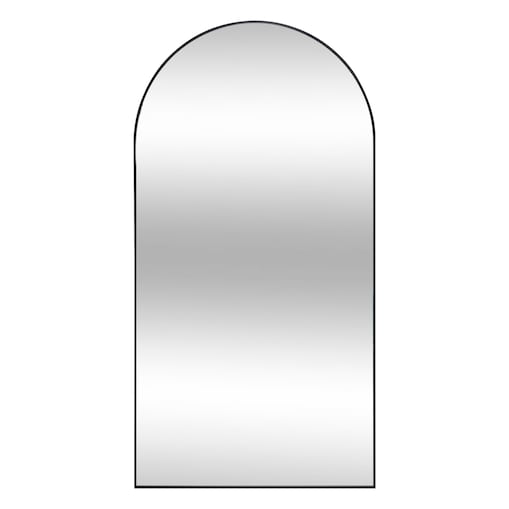 Duże metalowe lustro ścienne łuk ALICE, 91,3 x 177 cm