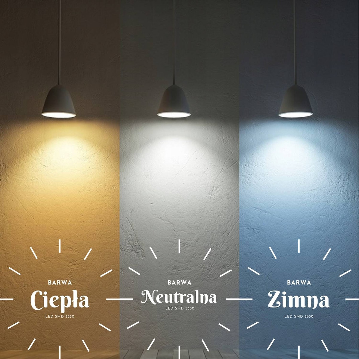 Lustro podświetlane LED okrągłe 80cm trzy barwy dotykowe