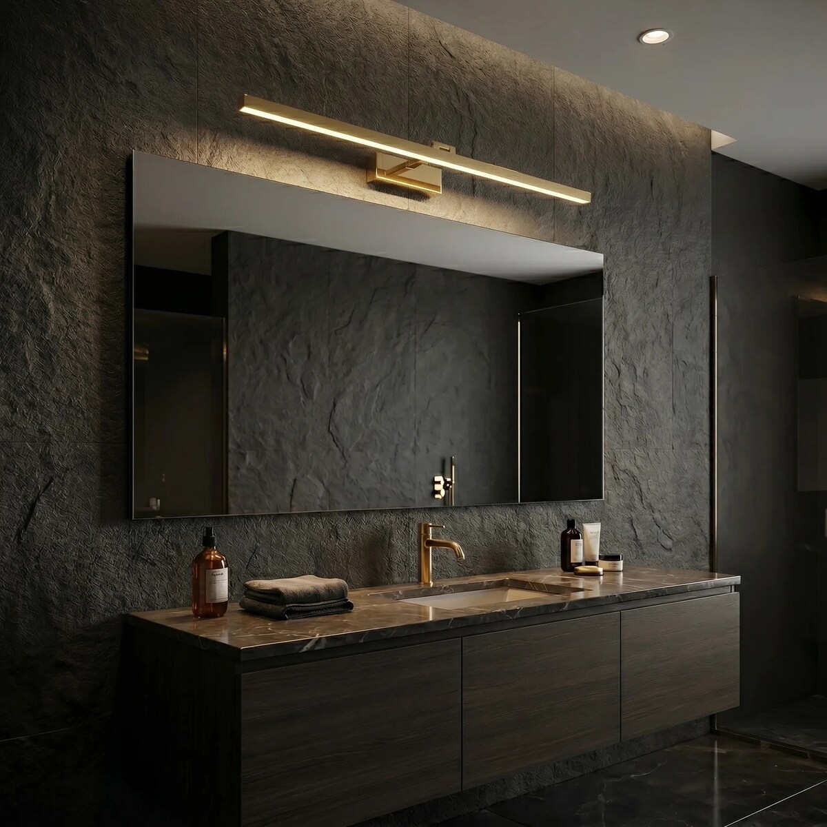 Kinkiet App1862-1W 80Cm Led Złoty, Aluminium, Tworzywo Sztuczne