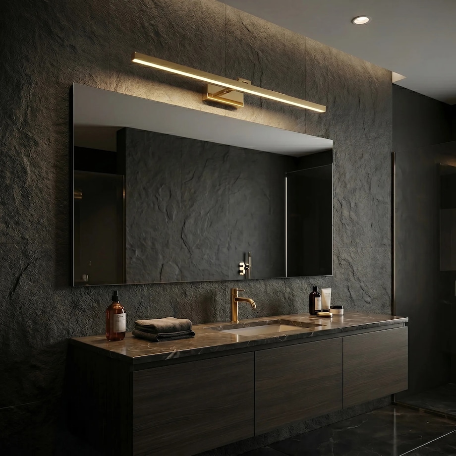 Kinkiet App1862-1W 80Cm Led Złoty, Aluminium, Tworzywo Sztuczne