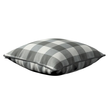 Poszewka Gabi na poduszkę 45x45 szaro-biała krata (5,5x5,5cm)