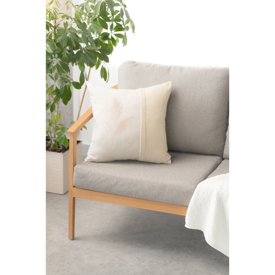 Poduszka dekoracyjna Miskant Beż 45 x 45 cm