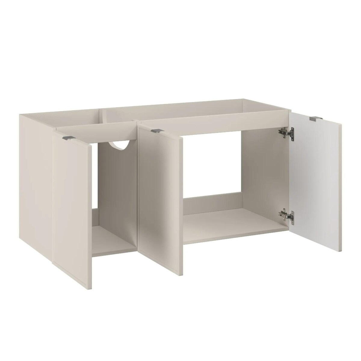 Szafka pod umywalkę nablatową BELLA CASHMERE 82-120-3D z blatem 120cm kaszmir/dąb artisan