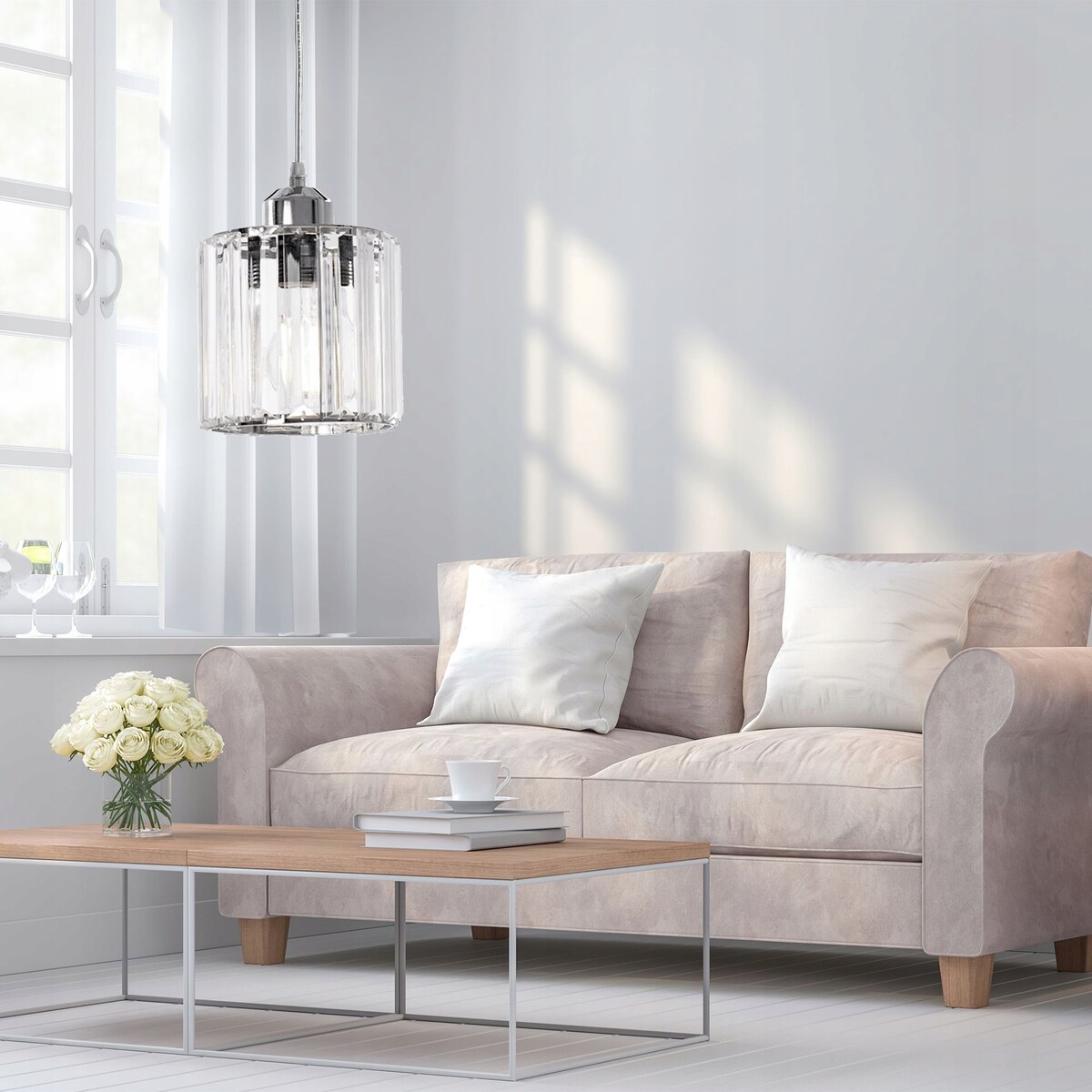 Lampa Wisząca Toolight Glamour Chromowana