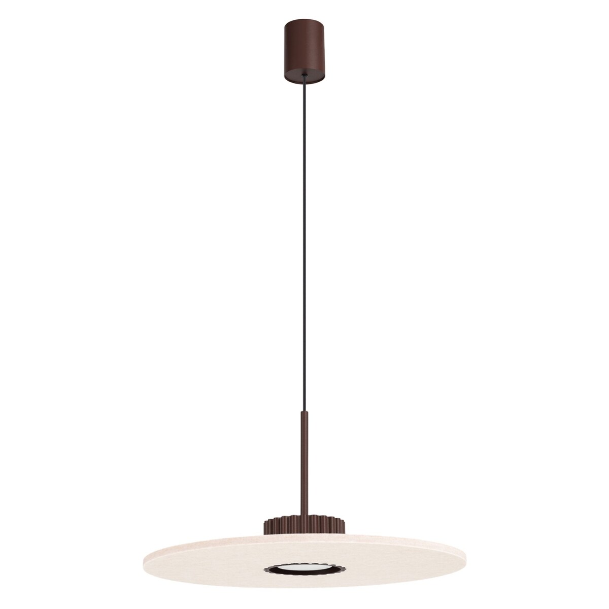 Lampa wisząca OVO 1 brązowa/beżowa filc Gx53