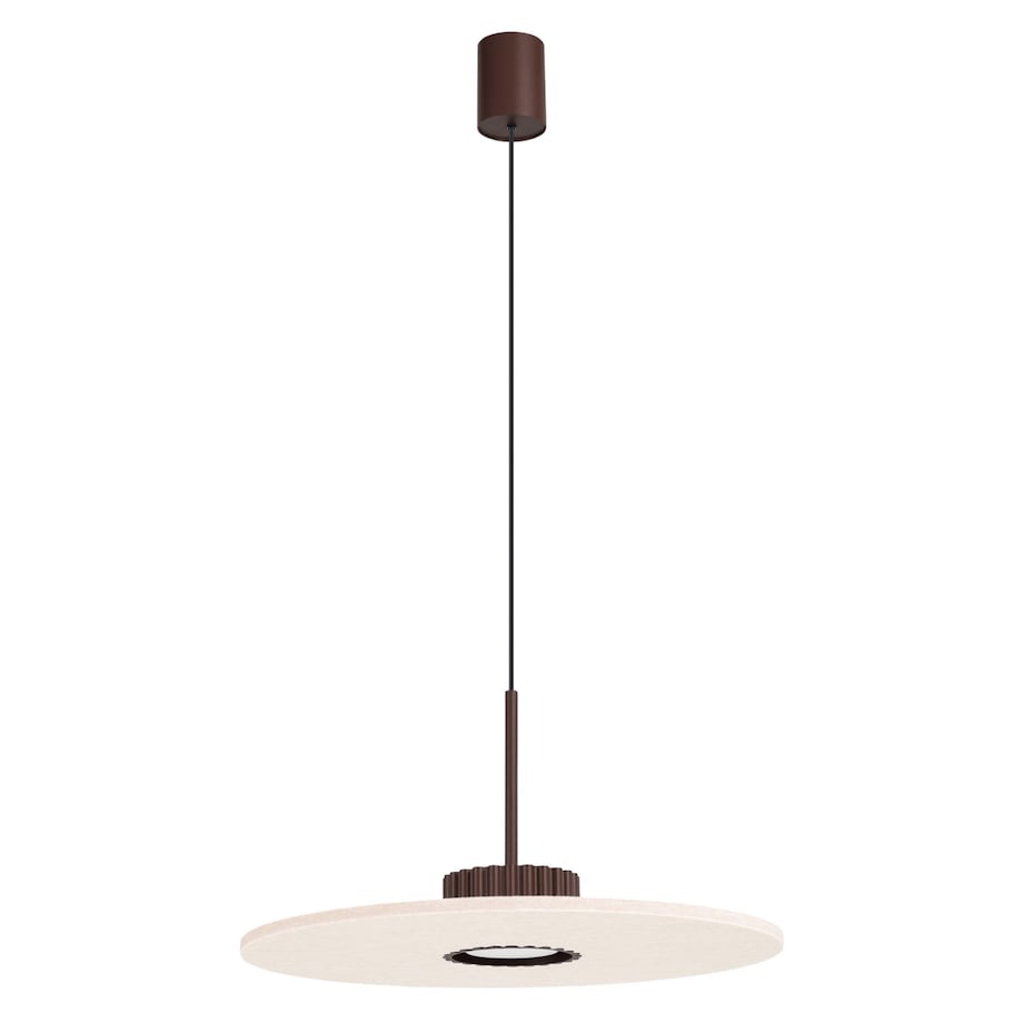 Lampa wisząca OVO 1 brązowa/beżowa filc Gx53