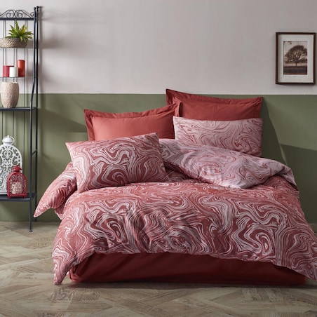 Pościel bawełniana 220x200 Cottonlove Jacquard Marble Terra
