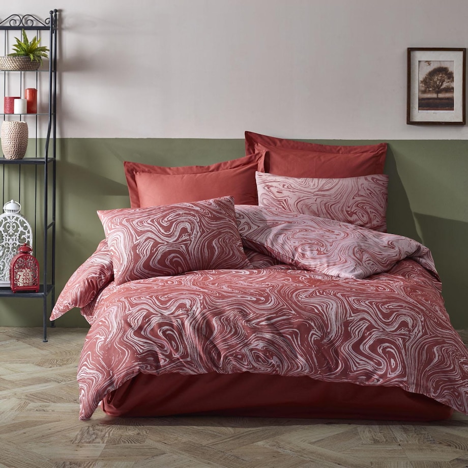 Pościel bawełniana 220x200 Cottonlove Jacquard Marble Terra