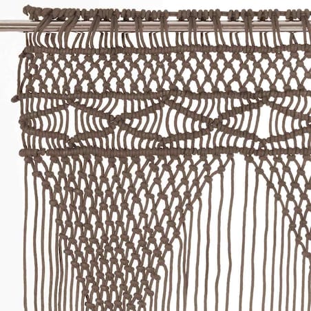 vidaXL Zasłona z makramy, kolor taupe, 140 x 240 cm, bawełna