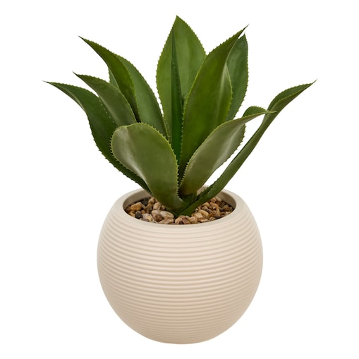 Sztuczna agawa POSA w ozdobnej doniczce, wys. 58 cm