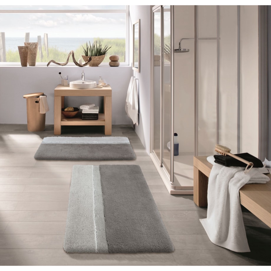 Kleine Wolke Life Ekologiczny Dywanik łazienkowy szary 60x100 cm ECO LIVING