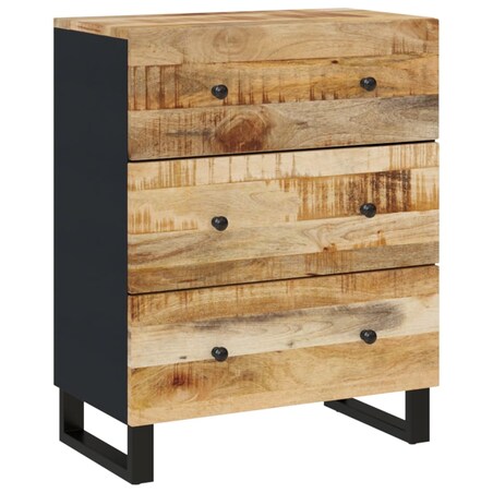 vidaXL Szafki, 2 szt., 60x33x75 cm, surowe drewno mango
