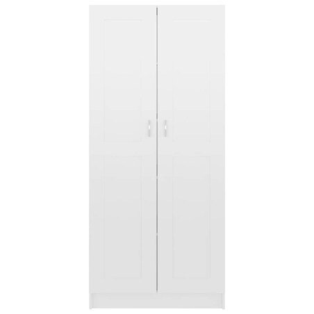 vidaXL Szafka na książki, biała, wysoki połysk, 82,5x30,5x185,5 cm