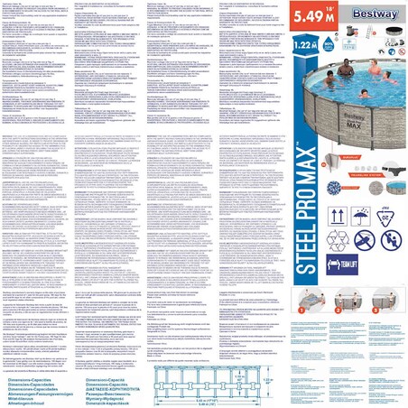 Bestway Basen Power Steel, 549x122 cm