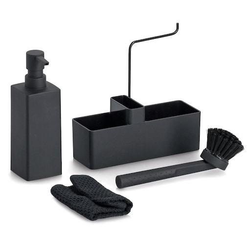 Organizer do mycia naczyń ZELLER, dozownik do płynu, szczotka, pojemnik na mydło