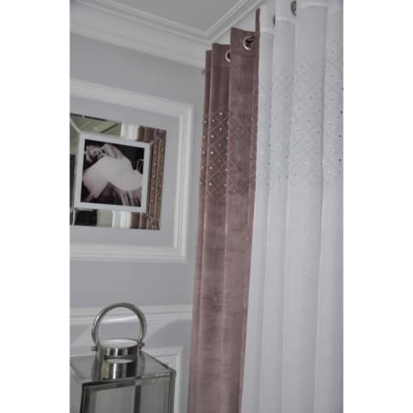 zasłona welurowa "V3" 140x250 cm pudrowy róż