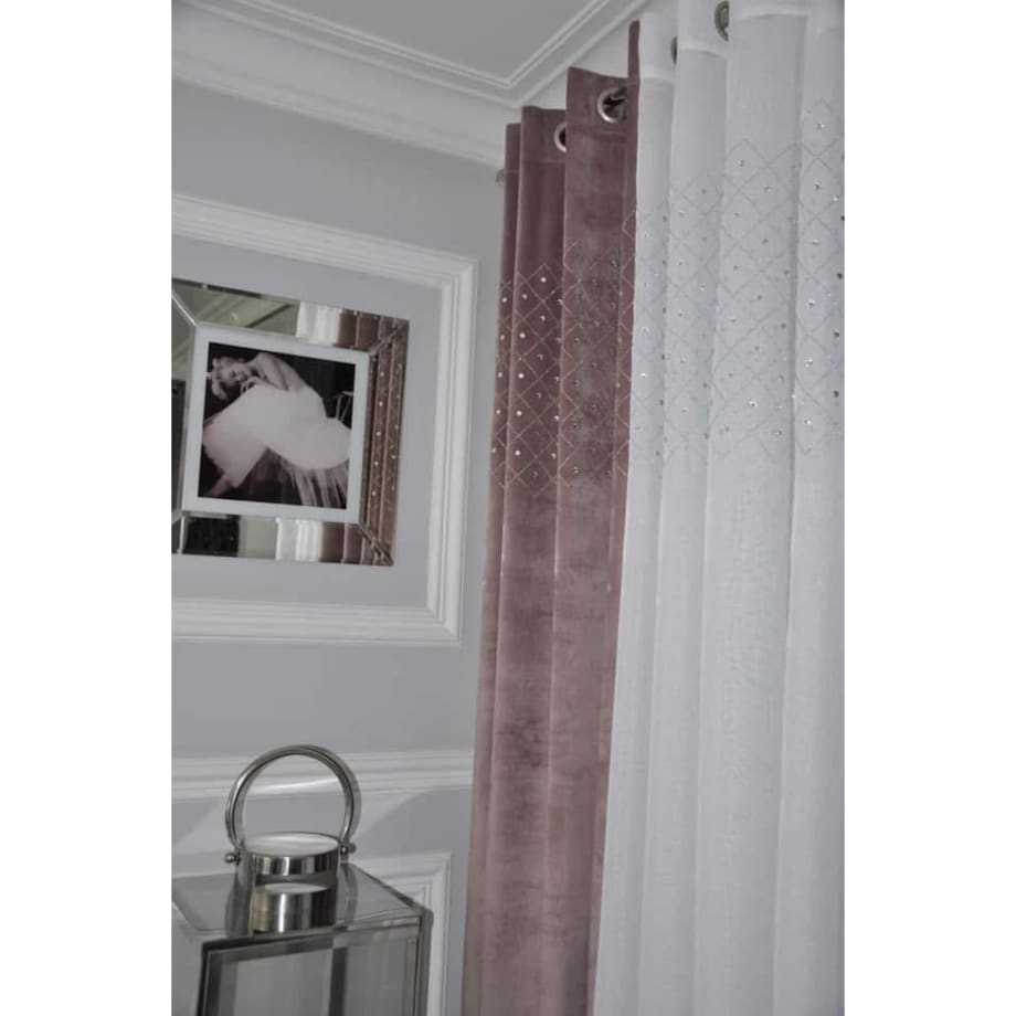 zasłona welurowa "V3" 140x250 cm pudrowy róż