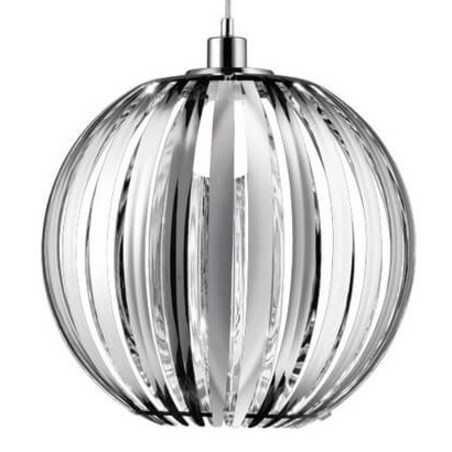 Kulista lampa wisząca Zucca 304100106 crystal glamour do salonu chrom